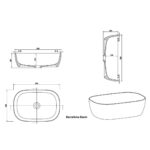 Clear Cuble Barcelona Basin 500x345x160mm_Stiles_TechDrawing_Image