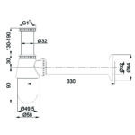 A181-40 Gio Bella Urinal bottle trap Standard 40mm_Stiles_TechDrawing_Image