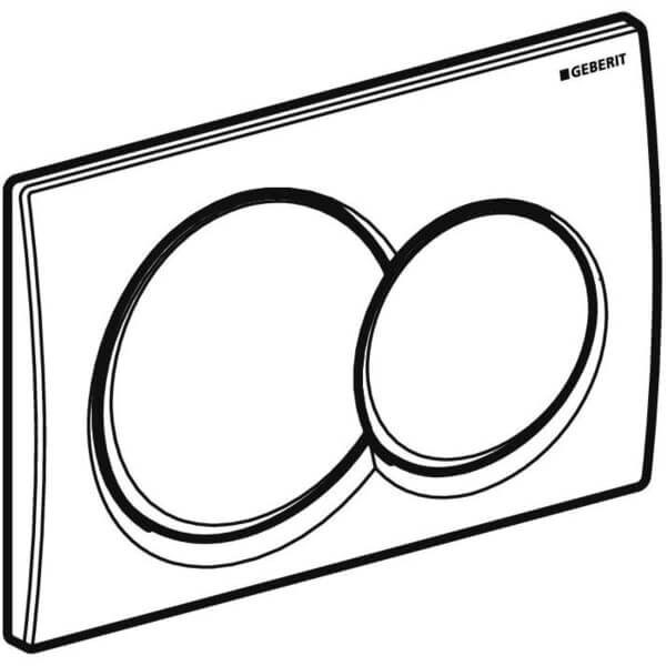 Geberit Alpha 01 White Actuator Plate_Stiles_Techdrawing_Image1