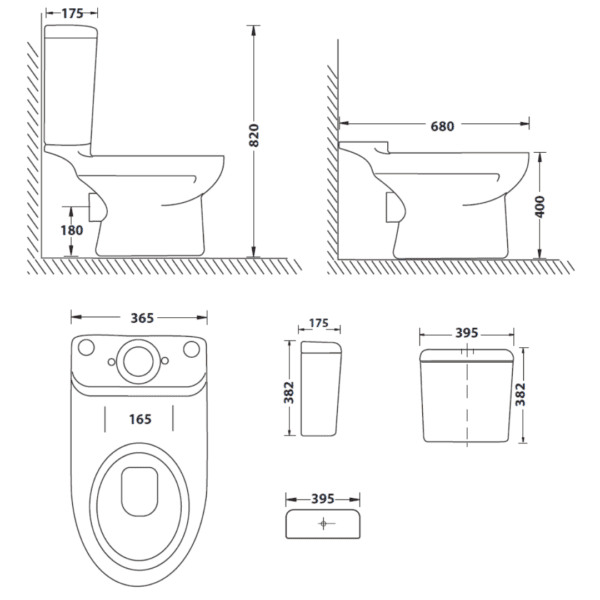 TCI408A Betta Iqwa CC suite with seat_Stiles_TechDrawing_Image