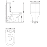 XTEUB16A Betta Euro BTW CC Suite with soft close seat and cover_Stiles_TechDrawing_Image