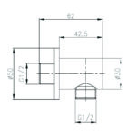 WA-003-Gio Bella Round Outlet and Bracket_Stiles_TechDrawing_Image