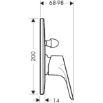 31947223 Hansgrohe Decor Bath Mixer for conc install_Stiles_TechDrawing_Image