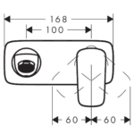 71220000 Hansgrohe Logis WM Basin Mixer for Conc instal 195mm_Stiles_TechDrawing_Image2