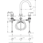 71553673 Hansgrohe Vernis Blend MB basin mixer wo waste_Stiles_Stiles_TechDrawing_Image