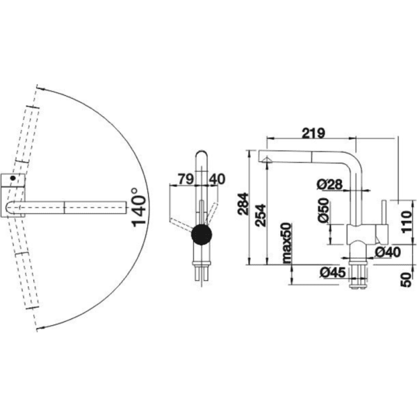 BL00519368 Linus-S Chrome Sink Mixer_Stiles_TechDrawing_Image