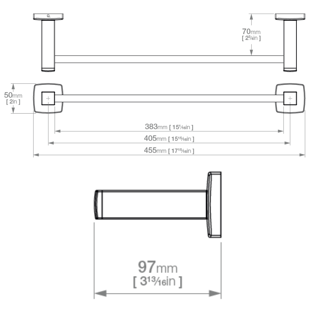 Liquid Red Integrity Matt Black Single Rail 430mm - Stiles