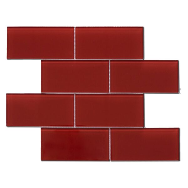 Global Stone Cherry Red Subway Mosaic 300x300mm_Stiles_Product_Image