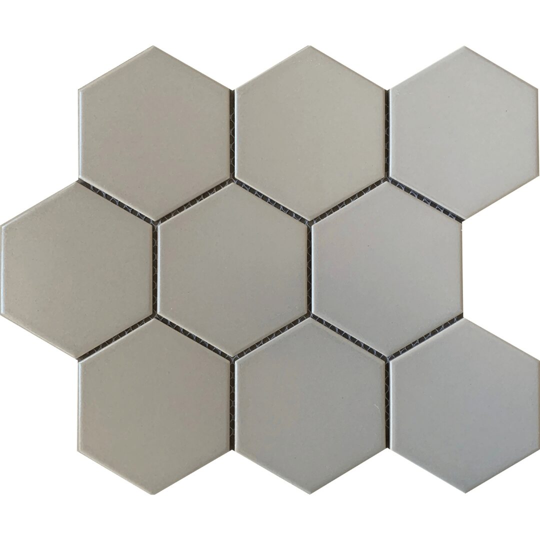 Global Stone Large Hexagonal Light Grey Matt Mosaic 280x290mm_Stiles_Product_Image