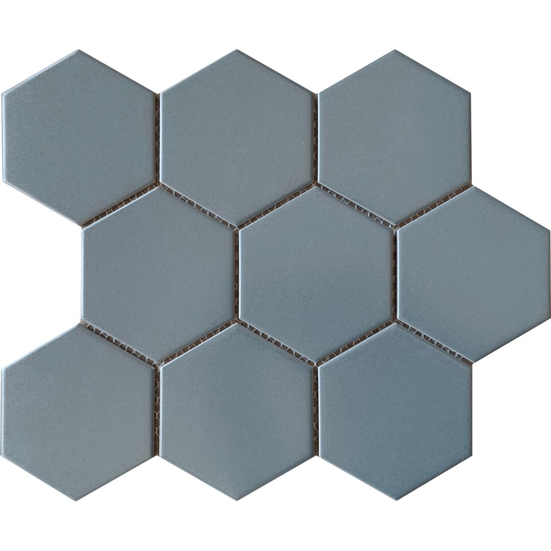 Global Stone Large Hexagonal Teal Matt Mosaic 280x290mm_Stiles_Product_Image
