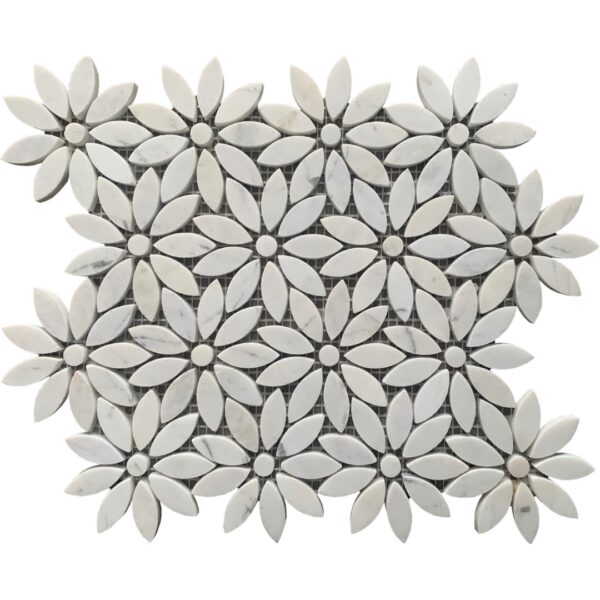 Global Stone Milky White Floral Mosaic 286x316mm_Stiles_Product_Image