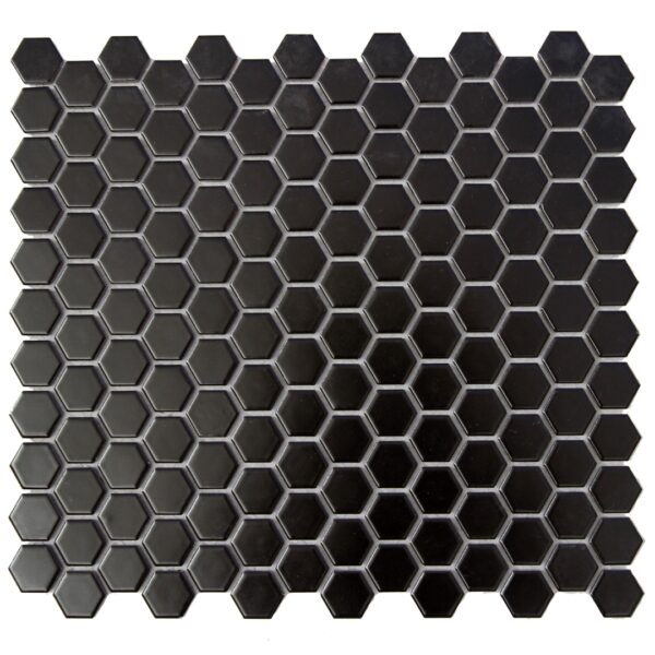 Global Stone Mini Hexagon Black Matt Mosaic 300x273mm_Stiles_Product_Image