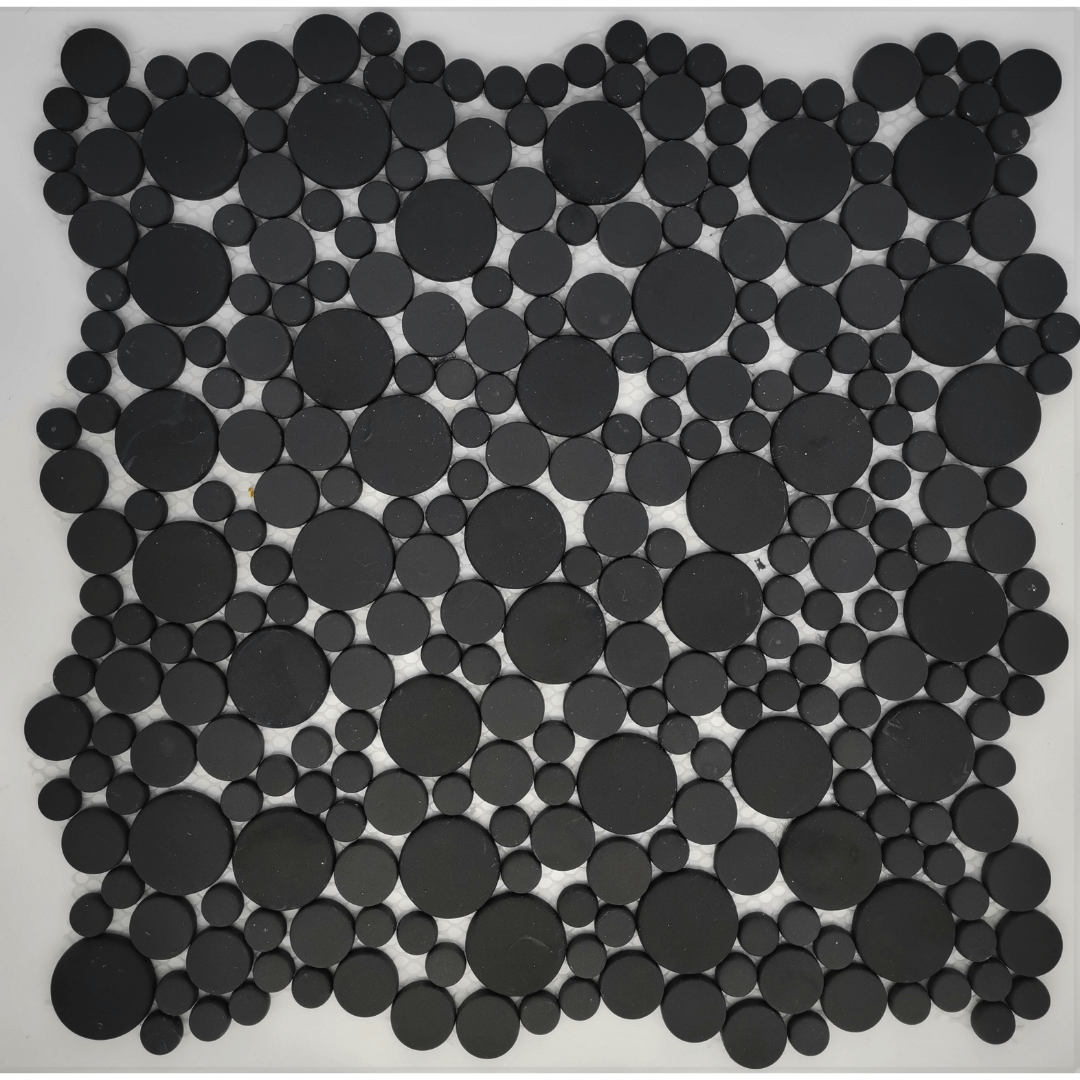 Global Stone Orbit Black Mosaic 289x289mm - Stiles