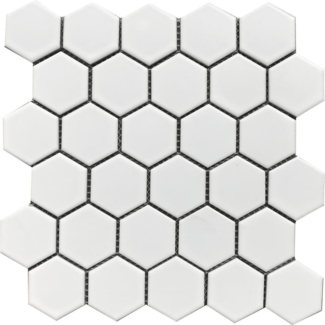 Global Stone White Matt Hexagonal Mosaic 285x270mm_Stiles_Product_Image