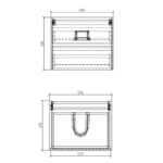 CC Enzo White Cabinet and Madrid Basin 600x500mm_Stiles_TechDrawing_Image