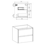 CC Enzo White Cabinet and Madrid Basin 600x500mm_Stiles_TechDrawing_Image2