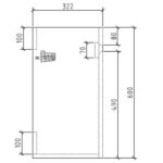 CC Enzo White Cabinet and basin 540mm_Stiles_TechDrawing_Image2