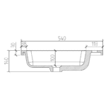 CC Enzo White Cabinet and basin 540mm_Stiles_TechDrawing_Image4