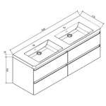 CC Milan Silver Oak White 4D Cabinet and Basin 1500x500mm_Stiles_TechDrawing_Image