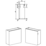 CC Milan White Gloss Cabinet and Basin 450x180mm_Stiles_TechDrawing_Image