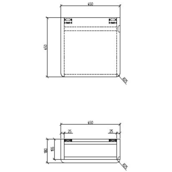 CC Milan White Gloss Cabinet and Basin 450x180mm_Stiles_TechDrawing_Image2