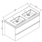 CC Milan White Gloss DD Cabinet and Basin 1200x500mm_Stiles_TechDrawing_Image