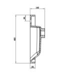 CC Milan White Oak and White SD Cabinet and Basin 1200x400mm_Stiles_TechDrawing_Image5