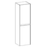 Clear Cube Enzo Concrete Side Cabinet 350x300x1200mm_Stiles_TechDrawing_Image4