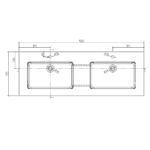Clear Cube Enzo White DD Cabinet 1500mm_Stiles_TechDrawing_Image6