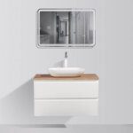 Clear Cube Lazio Birch Double Drawer Cabinet and Basin 900x480mm_Stiles_Product_Image