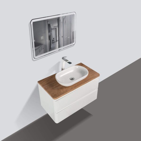 Clear Cube Lazio Birch Double Drawer Cabinet and Basin 900x480mm_Stiles_Product_Image2