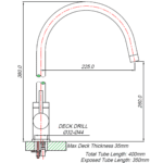 NM0A019 Blutide Neo Brushed Brass Single Hole Sink Mixer_Stiles_TechDrawing_Image