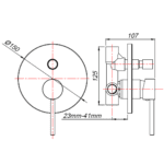NM0A040 Blutide Neo Brushed Brass Concealed Diverter Mixer_Stiles_TechDrawing_Image
