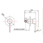 NM0S000 Blutide Neo Brushed Stainless Steel Concealed Shower Mixer_Stiles_TechDrawing_Image