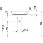 2372600070 Duravit D-Neo Washbowl 600x100mm_Stiles_TechDrawing_Image2