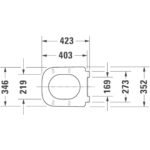 00645913 Duravit Happy D2 Black SC Seat and Cover_Stiles_TechDrawing_Image2