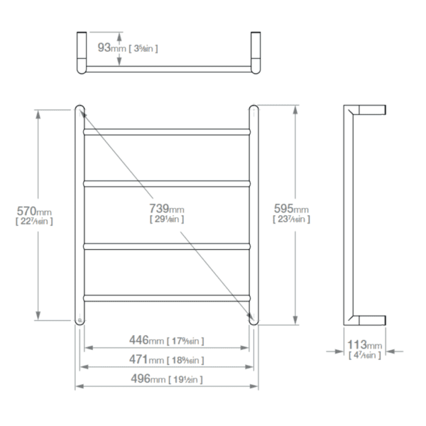 1842MBLK Liquid Red 4 Bar 500mm Round_Stiles_TechDrawing_Image