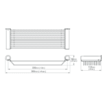 3220POLS Liquid Red Unity Shower Rack 330mm_Stiles_TechDrawing_Image