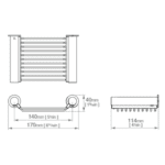 3230POLS Liquid Red Unity Soap Rack_Stiles_TechDrawing_image