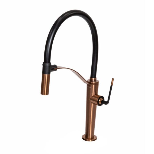 68730 Newform ORama Brushed Copper Bronze Matt Black Sink Mixer_Stiles_Product_Image