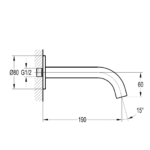 A105MB Gio Bella Long Round Black Spout_Stiles_TechDrawing_Image