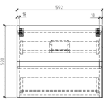 Clear Cube Venice White Gloss DD Cabinet and Basin 600x420mm_Stiles_TechDrawing_Image