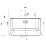 Clear Cube Venice White Gloss DD Cabinet and Basin 600x420mm_Stiles_TechDrawing_Image5