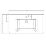 Clear Cube Venice White Double Drawer Cabinet and Basin 900x480mm_Stiles_TechDrawing_Image5