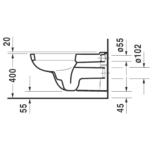 222809 Duravit D-Code Toilet Back to wall WM Med Pan_Stiles_TechDrawing_Image3