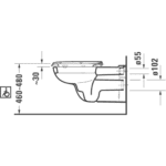 222809 Duravit D-Code Toilet Back to wall WM Med Pan_Stiles_TechDrawing_Image4
