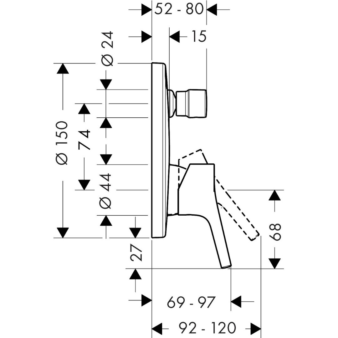 Hansgrohe Talis S Bath Diverter Mixer - Stiles