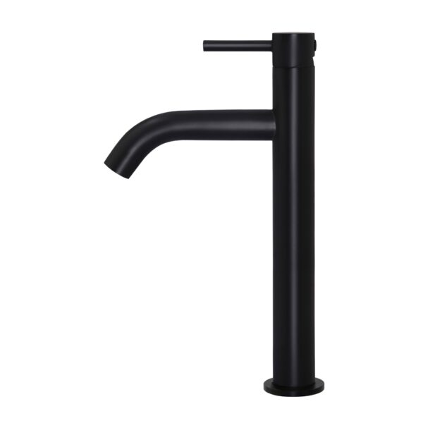 MB03XL.01 Meir Piccola Tall Matt Black Basin Mixer with 130mm spout_Stiles_Product_Image