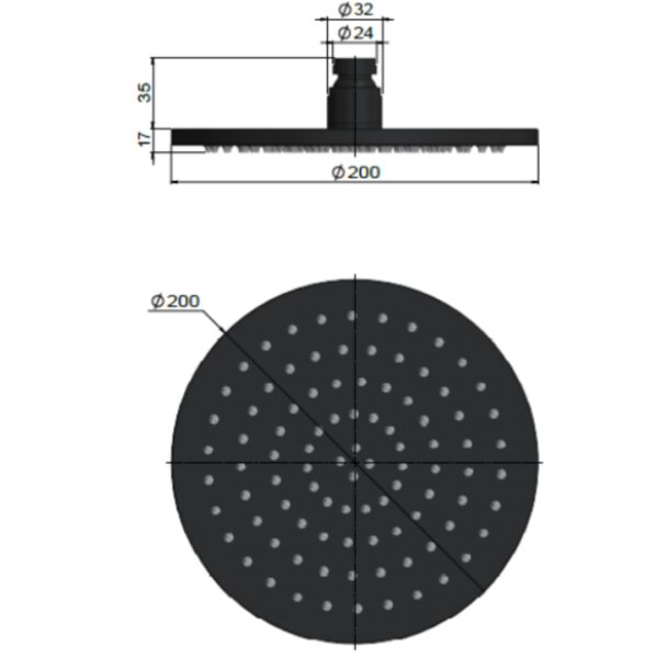 MH04-PVDBN_Meir_PVD_Brushed_Nickel_Round_Shower_Head_200mm_Stiles_TechDrawing_Image