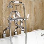 Perrin & Rowe FM Bath Mixer White Lever Handles_Stiles_Lifestyle_Image